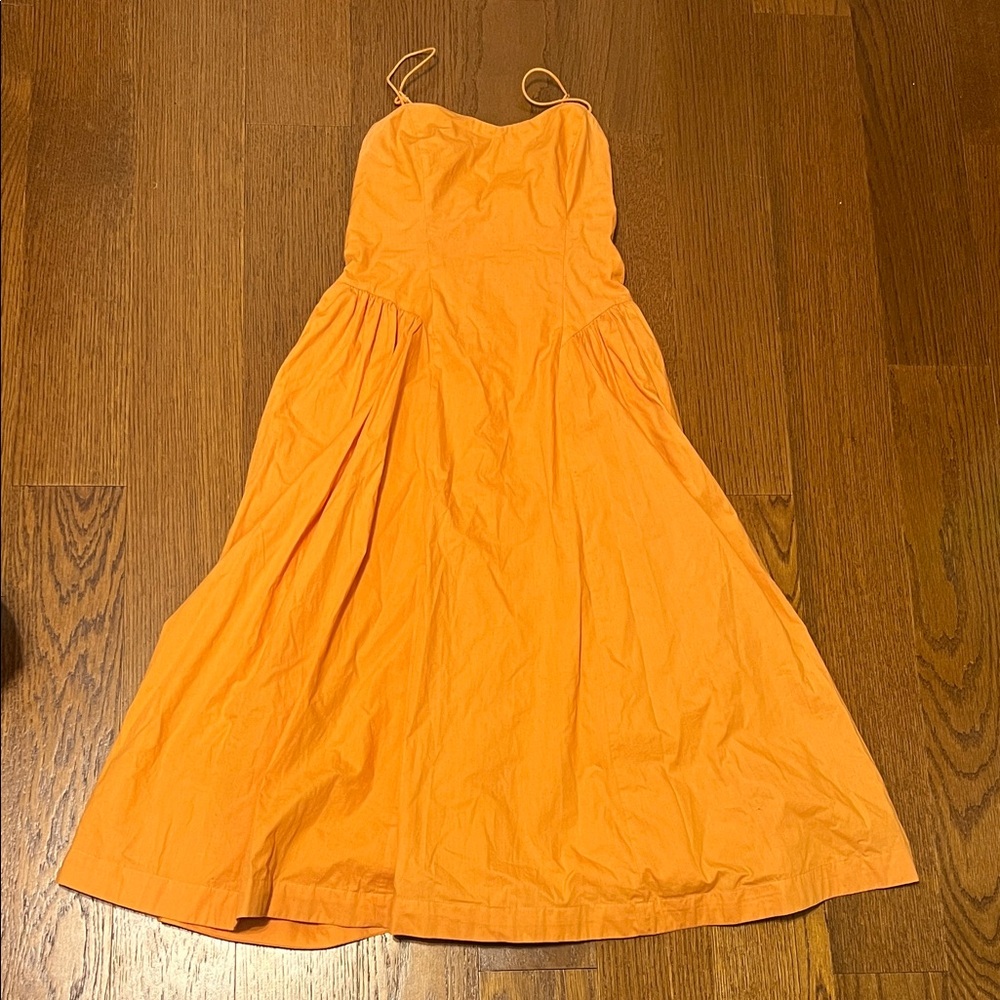 Abercrombie & Fitch Vibrant Orange Midi Dress